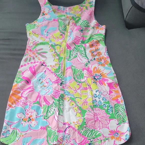 Lilly Pulitzer Pink and Green Scoop Neck Sundress - Picture 3 of 5
